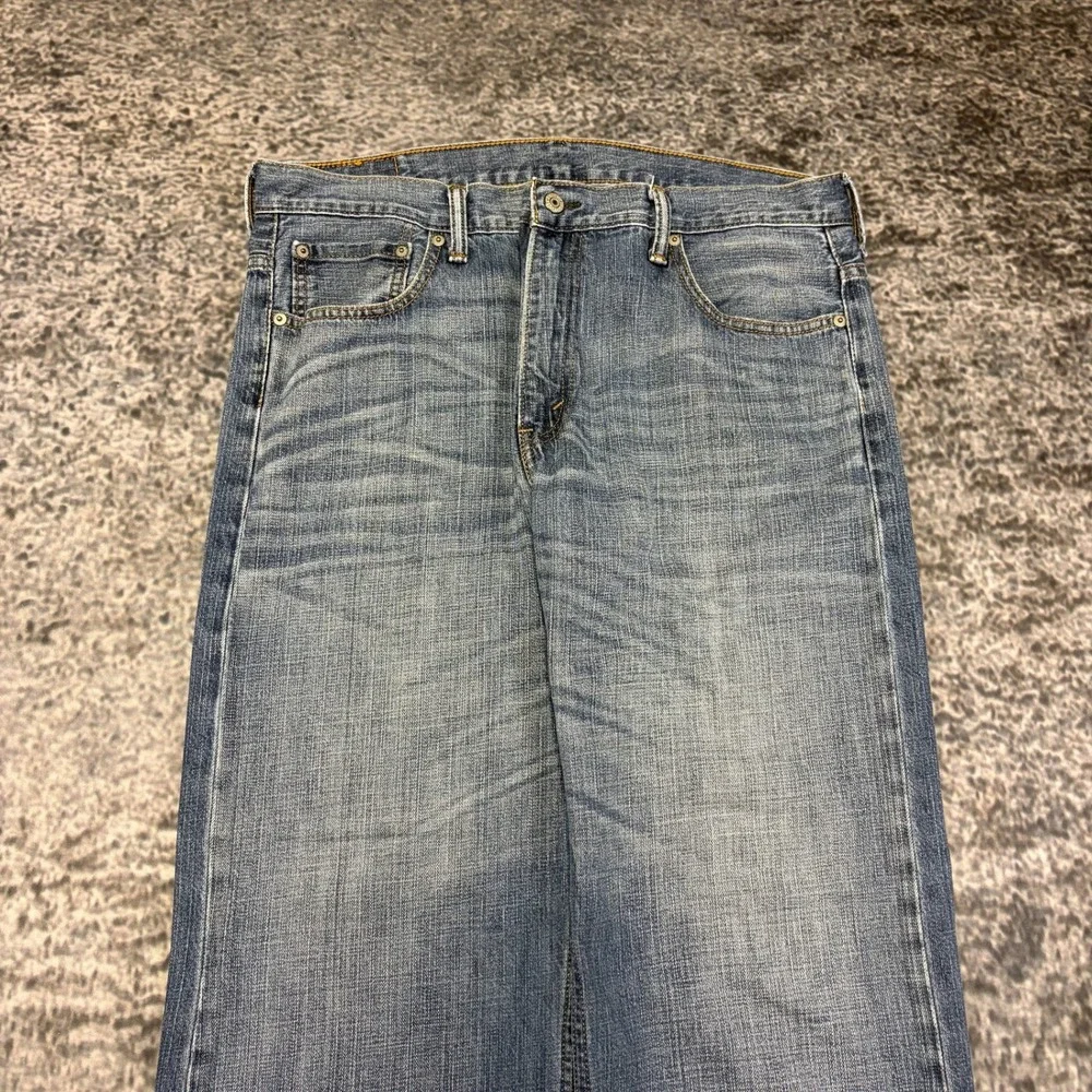 Levi's 569 Jeans Loose Straight Mens 36x29 Blue Faded Baggy Casual Denim